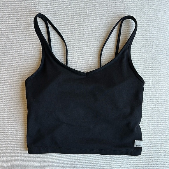 Vuori Halo Performance Crop Tank Top XS Black - Picture 3 of 8
